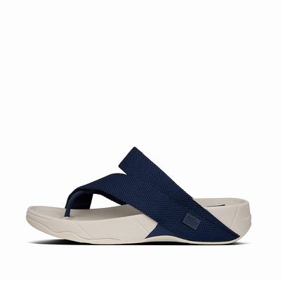 Fitflop Men's SLING Weave Toe-Post Sandals - Navy, AX6905382
